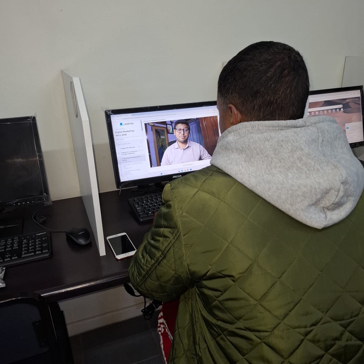 Learner studying Learnio course at WCG eCentre